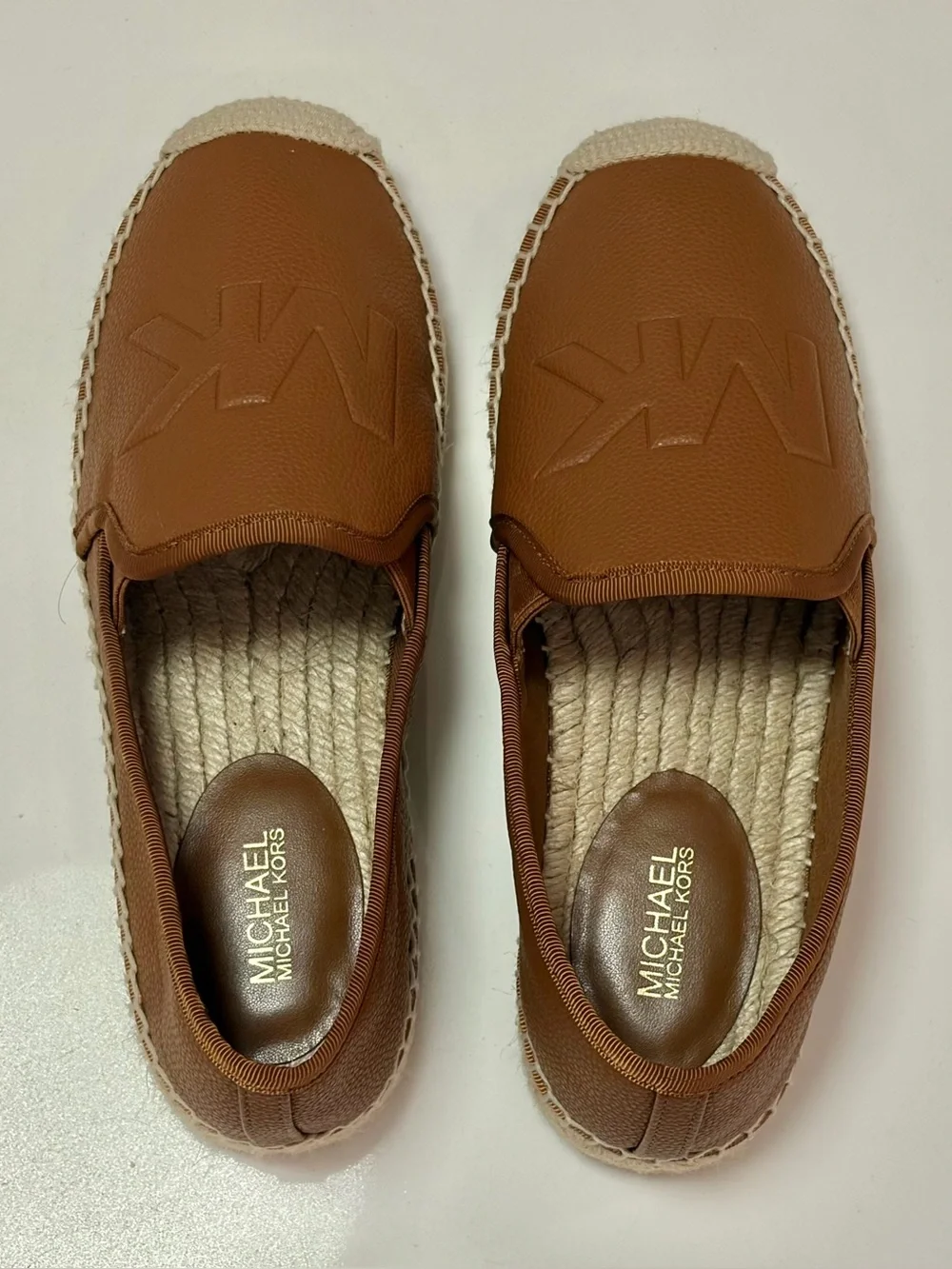New Michael Kors Women’s Tan Brown Espadrille Slip-Ons Size 7
